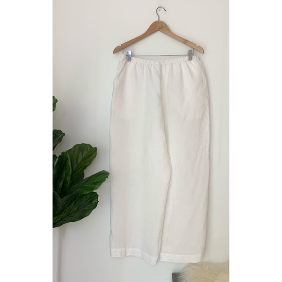 Clay Get Comfortable Cropped Linen Pants - Picture 2 of 7